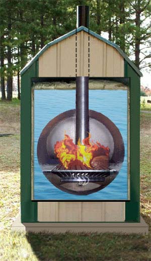 Wood Burning Furnace Plans DIY House Central Heat Outdoor Wood Stove Boiler  on eBid United States