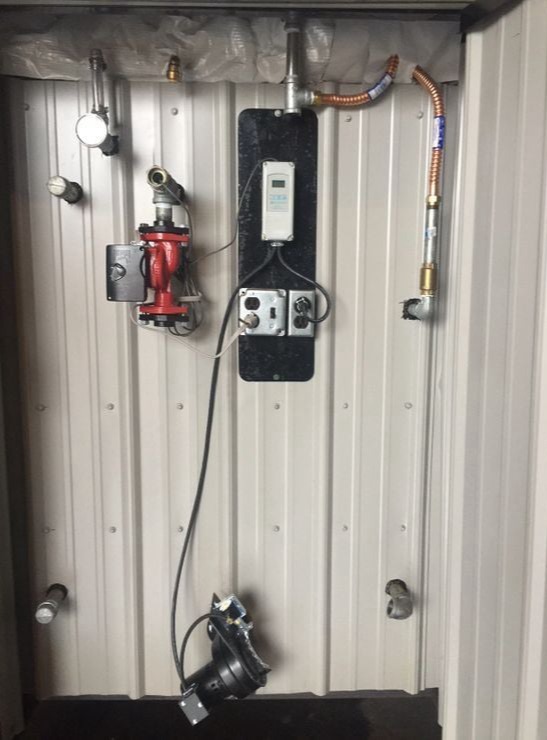 Hyprotherm Boiler pump, fan and wiring