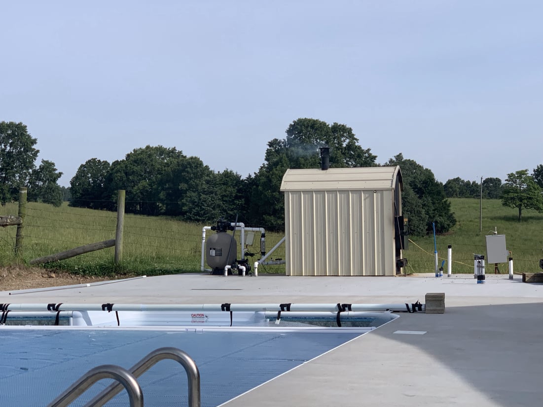 Outdoor Wood Pool Heater